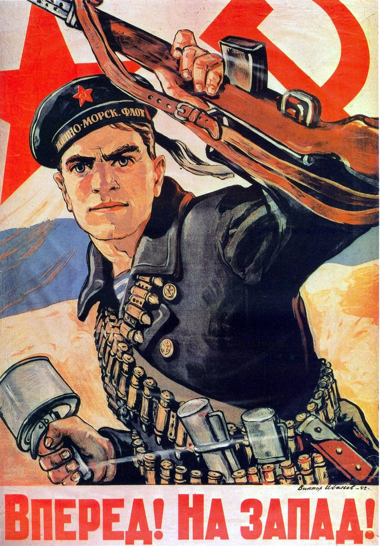 Soviet Propaganda Poster circa 1942 by SovietPoet1937 on DeviantArt