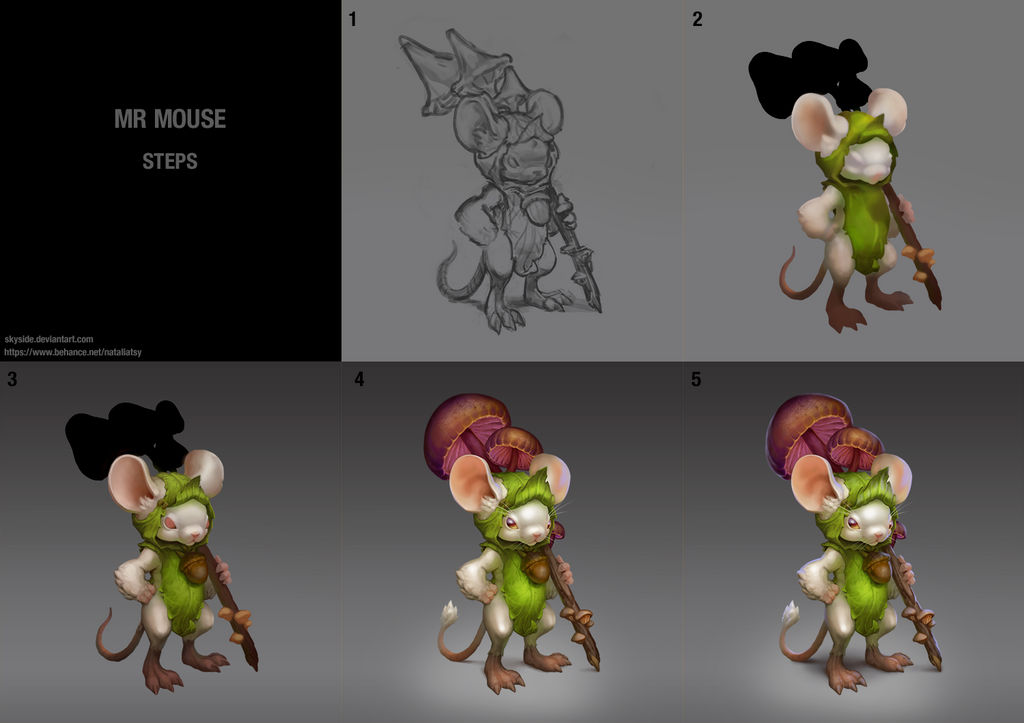 Mr mouse step by step