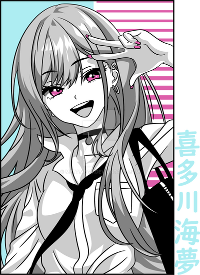my dress up darling black and white My Dress up Darling 108. It is so peak