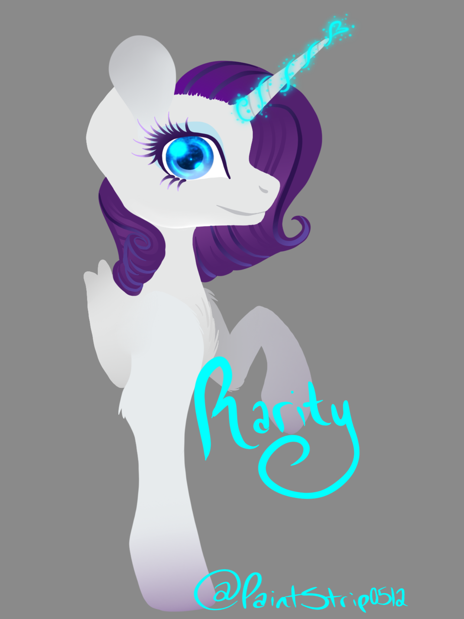 Puffed Rarity Deviantart Rarity bust by PaintStrip0512 on DeviantArt