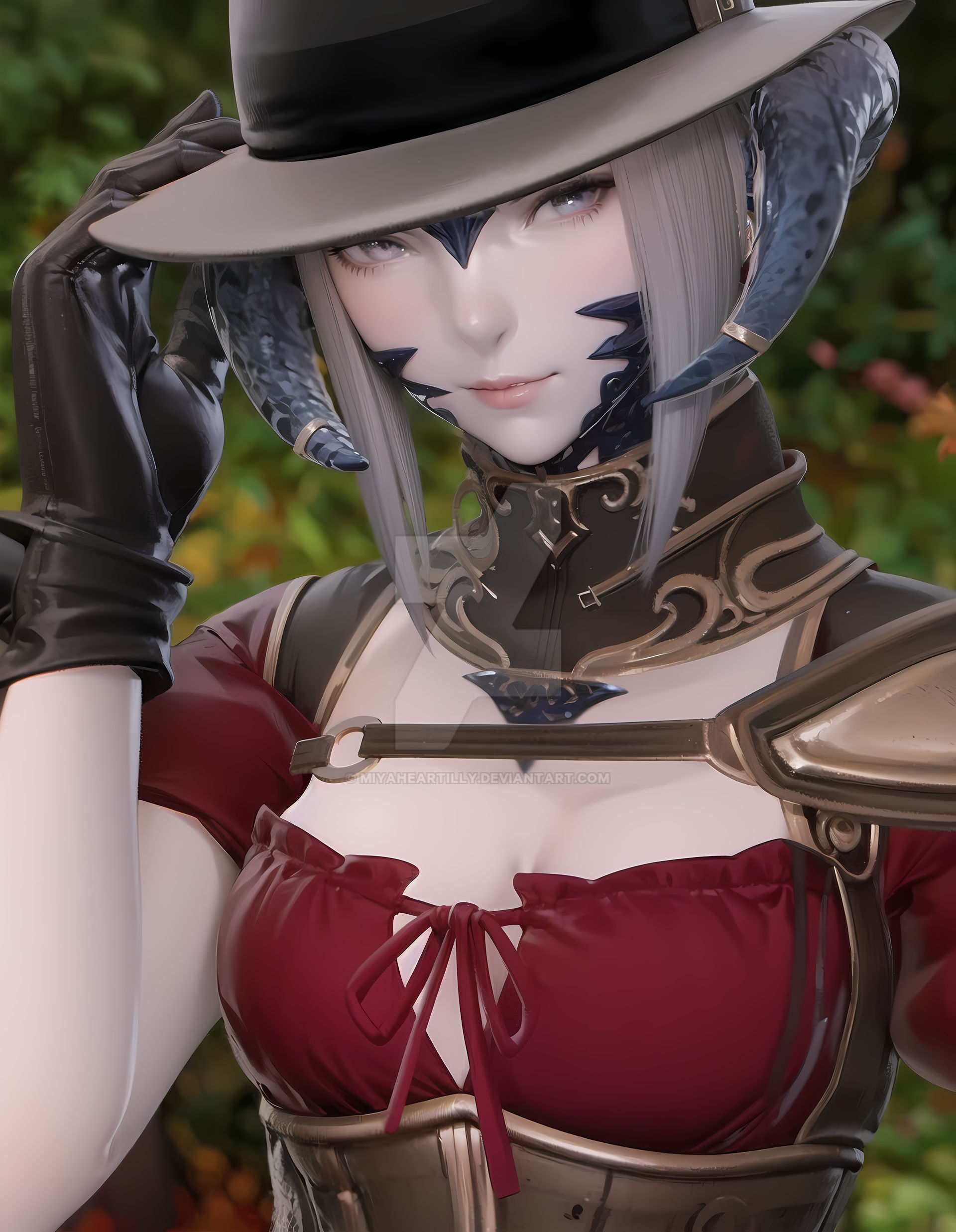Ra Armor Female Au Ra by MiyaHeartilly on DeviantArt