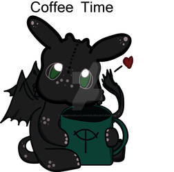 Toothless Chibi Coffee Time