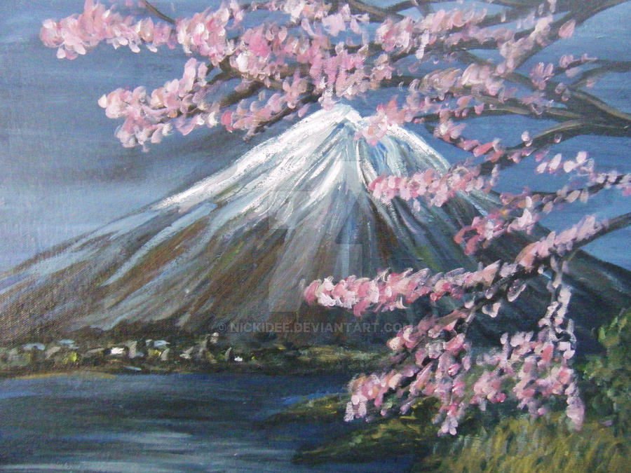 Japanese Landscape By Nickidee On, Japanese Landscape Painting Easy