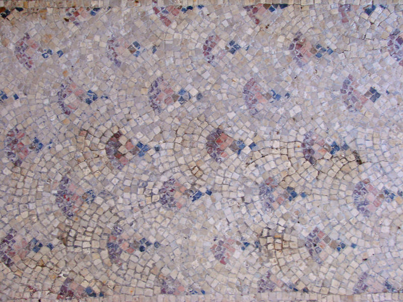 Mosaic tile floor tex