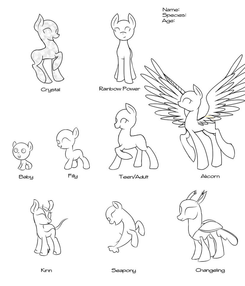 Mlp Reference Drawing Mlp reference sheet (non-transparent) read rules by NightmareSummerRose ...