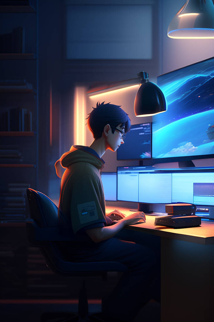 Anime Kid Programming by Eranium1 on DeviantArt
