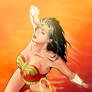 Wonder Woman And Sunset