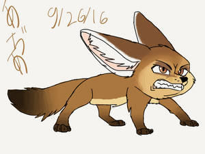 7th grade drawing: fennec fox