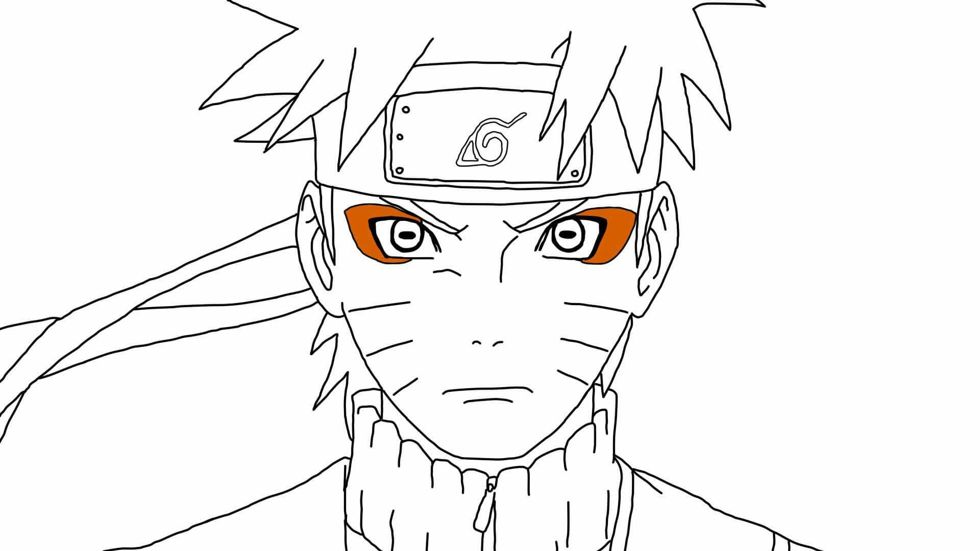 COMO Desenhar o NARUTO MODO SENNIN - Preto vs Branco 