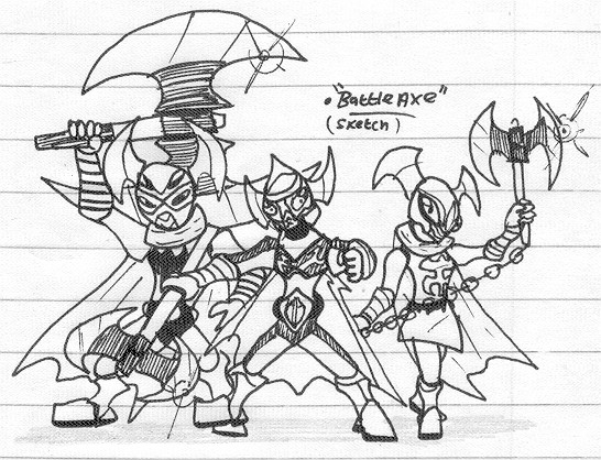 Battle-Hawk cast sketch