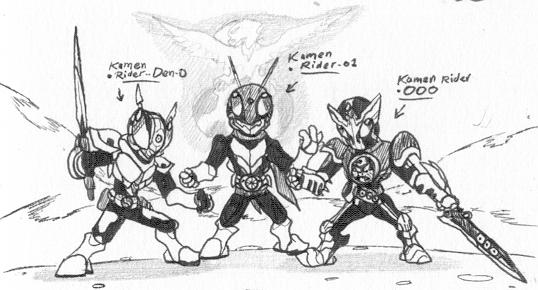 Ooo Den O And 01 By Kainsword Kaijin On Deviantart