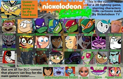 Cartoon Fighters Deviantart Roster Nickelodeon-Fighter roster by Kainsword-Kaijin on DeviantArt