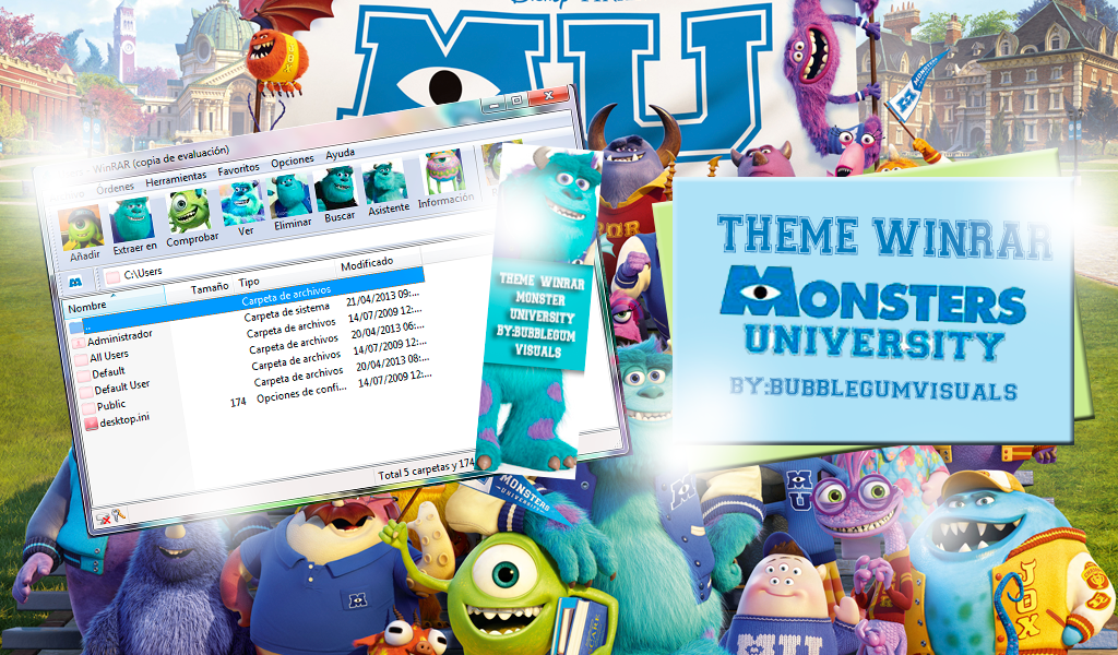 Theme Winrar Monster University