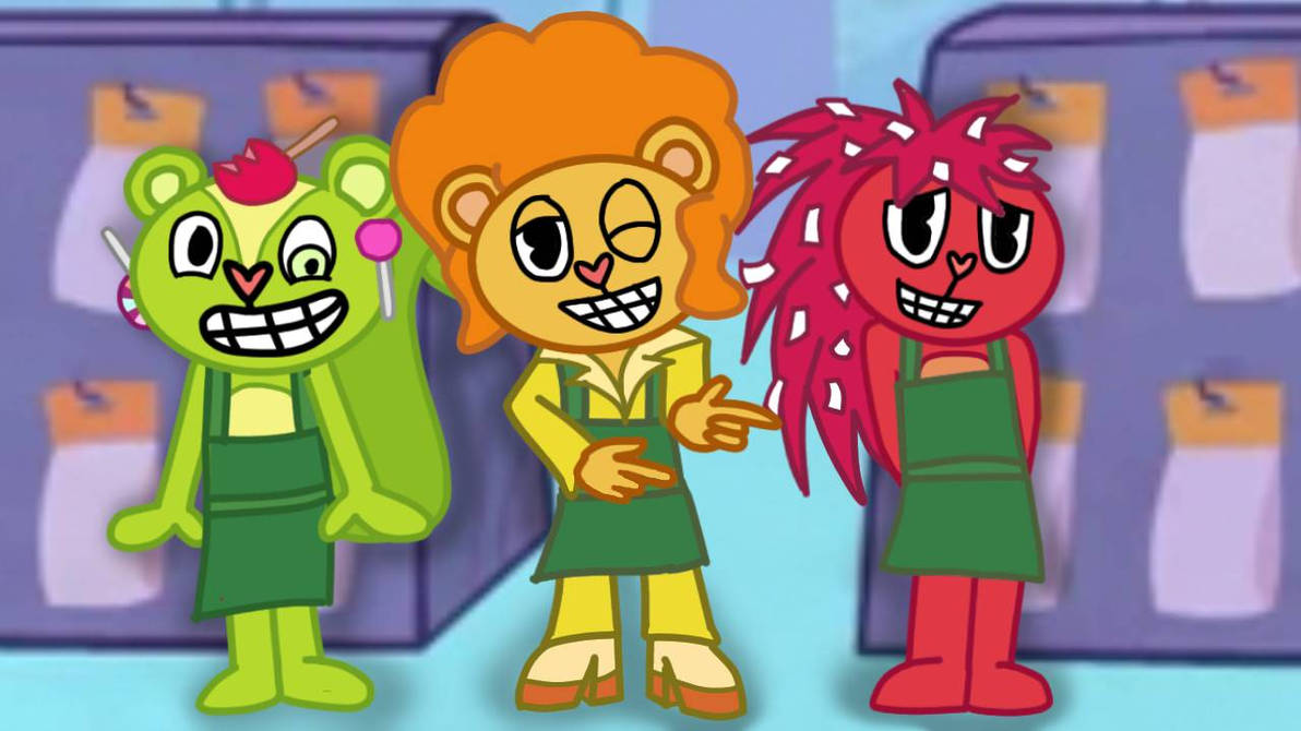 Random HTF Redraw of Nutty, DB and Flaky by JodieDrawz on DeviantArt