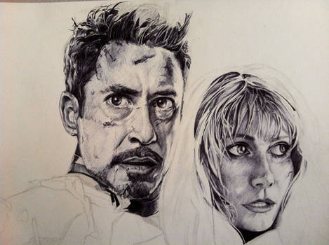 Iron Man and Pepper WIP