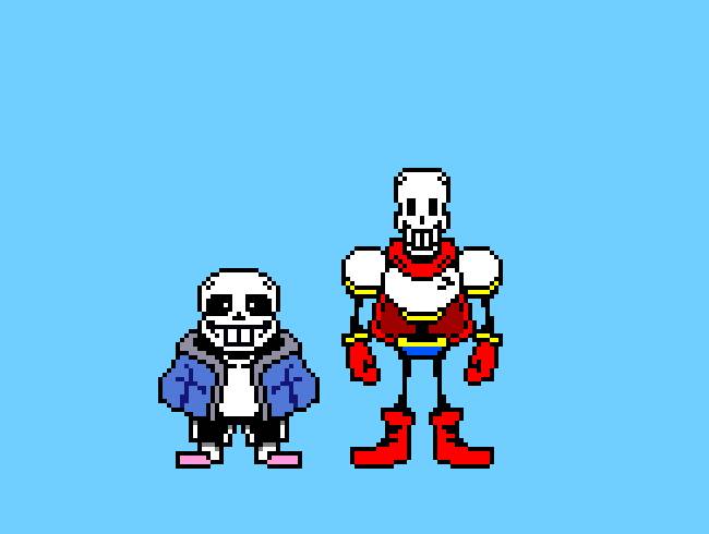 Minecraft pixel art! sans and papyrus overworld by EdstravagantArt on  DeviantArt