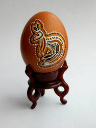 Kangaroo Australian Aborigine Style Egg