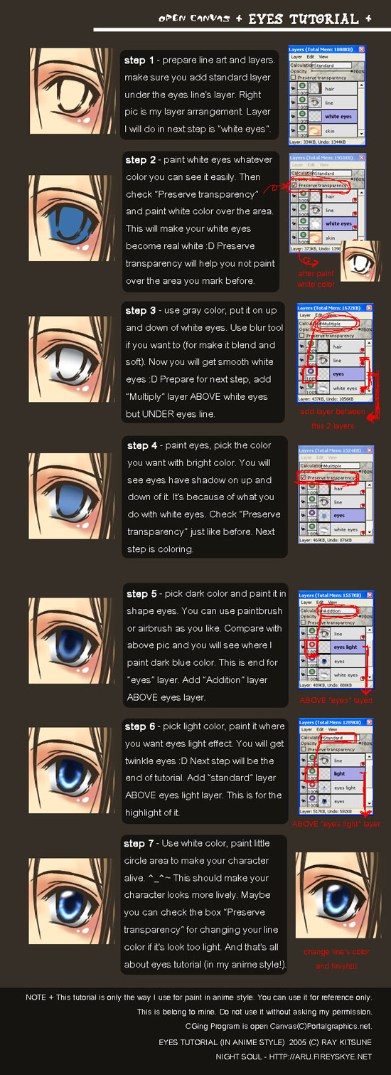 Eyes Tutorial +anime style+