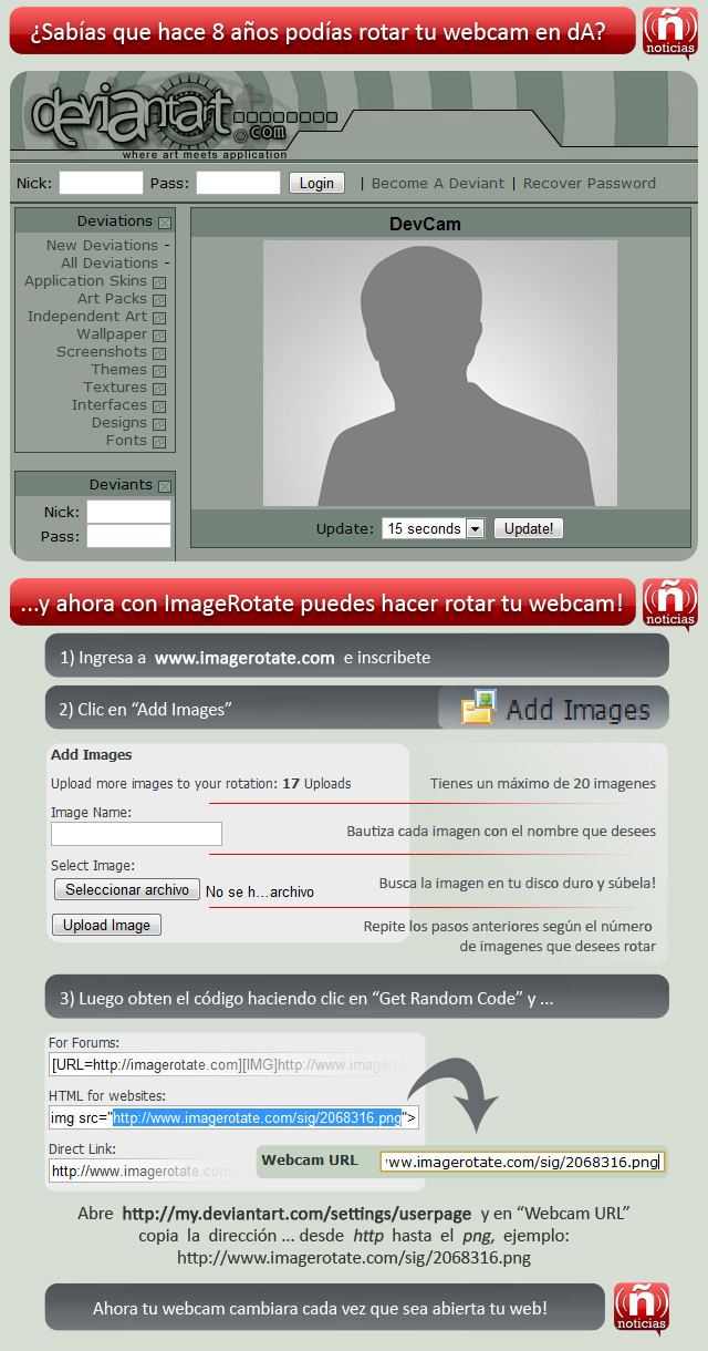 Rota las imagenes de tu webcam