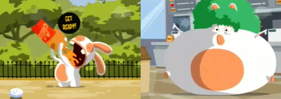 Fat Moments: Rayman Raving Rabbids: TV Party by KingSizeTraci on DeviantArt