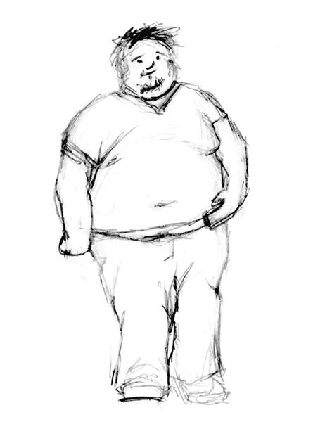Chubby Guy Sketch By Hewhoisdave On Deviantart