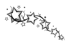 Star divider Black White