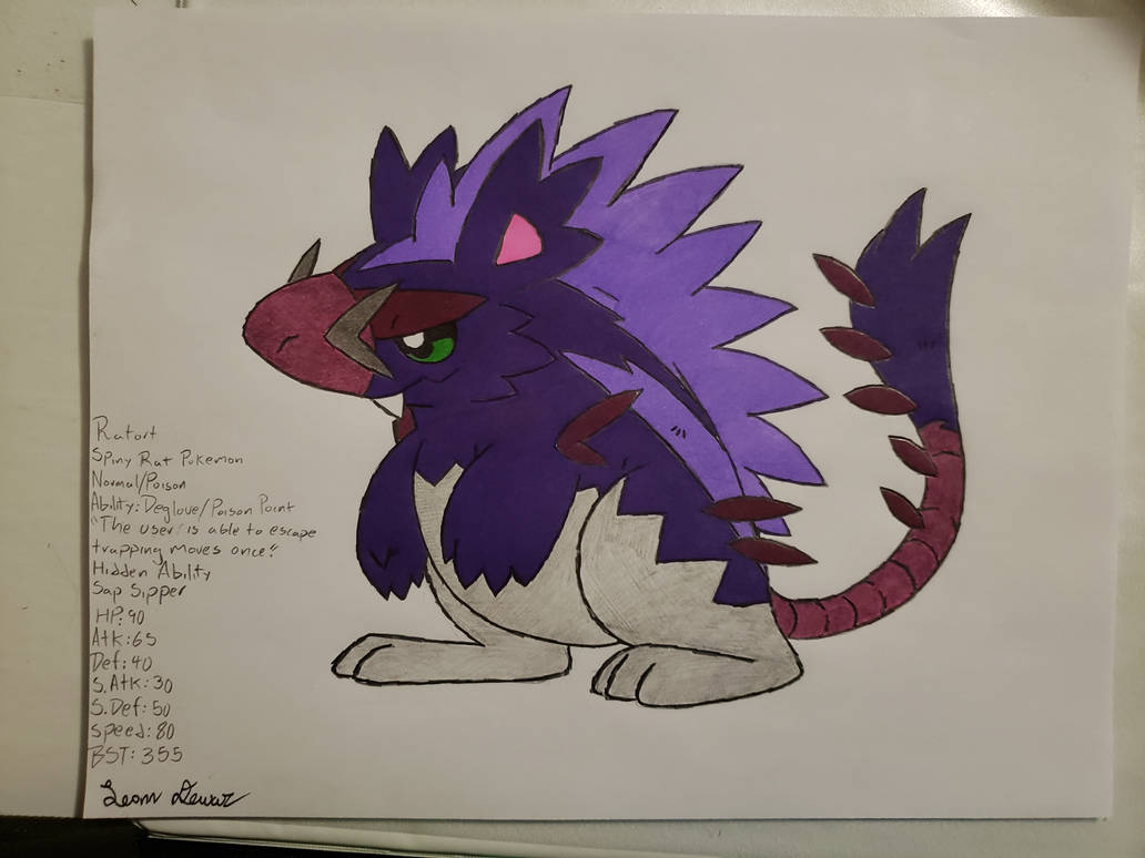Rattort, the Spiny Rat Pokemon by Citipati345 on DeviantArt