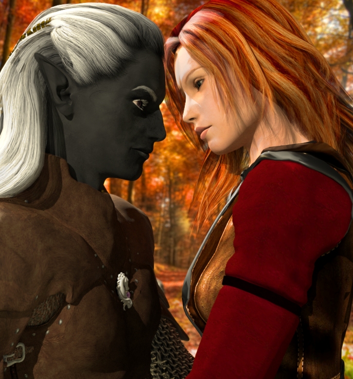 Drizzt and Catti-brie :: DAZ + LUX Render