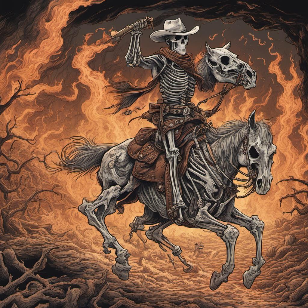 Skeleton Riding Animals Skeleton cowboy riding skeleton horse in hell by jasonbootland1974 on ...
