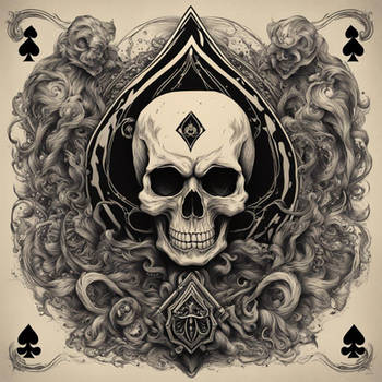 Ace of spades as a skull