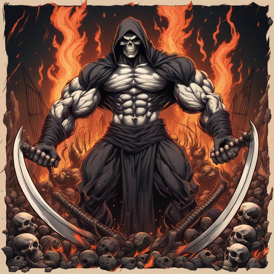 Muscle Reaper Muscular grim reaper against muscular wolverine su by jasonbootland1974 ...