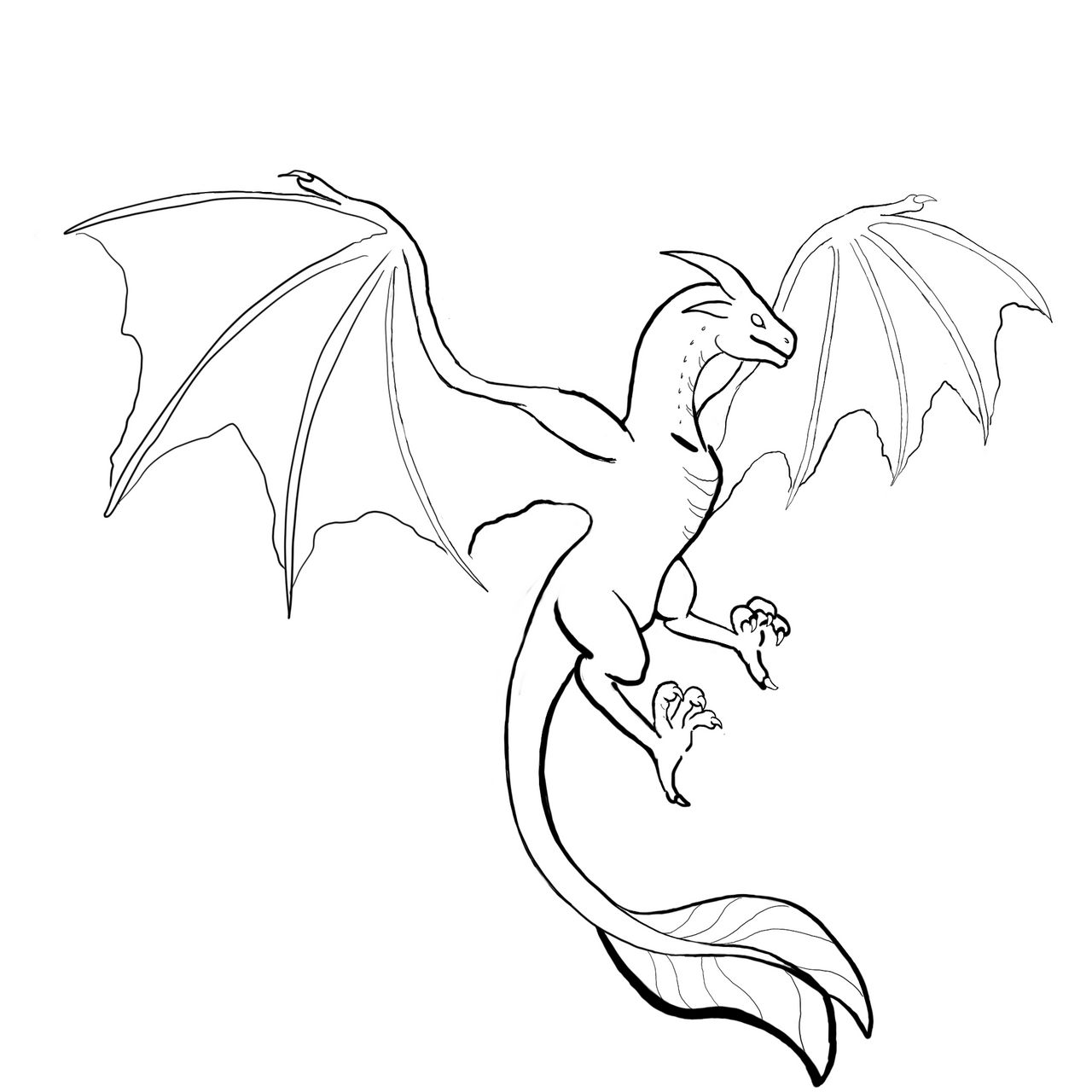 Free to Use Wyvern Lineart by IvoryAvian on DeviantArt
