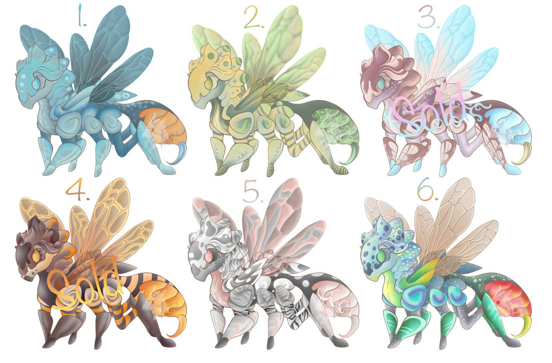 Wasp Dragon Adopt Batch (4/6 open) by IvoryAvian on DeviantArt