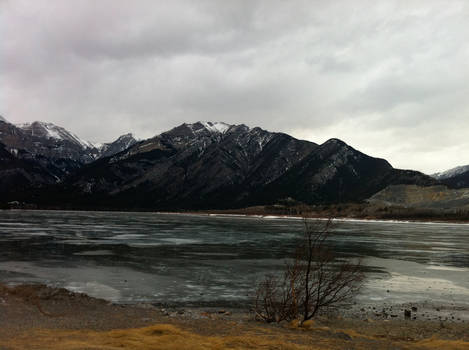 Mountains and a Frozen Lake