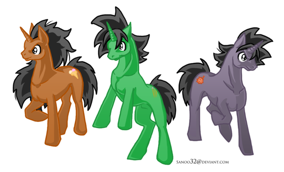 Raditz, Bardock, Turles Ponies