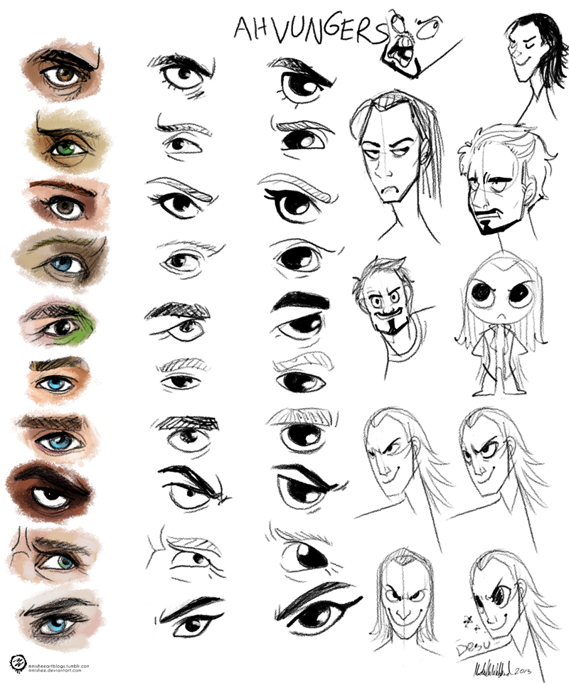 Ahvungers eyes plus sketches by mmishee on DeviantArt