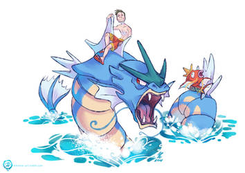 Justin's Water Pokemon - Gyarados and Magikarp