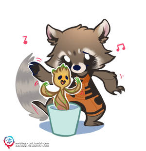 Rocket and Groot