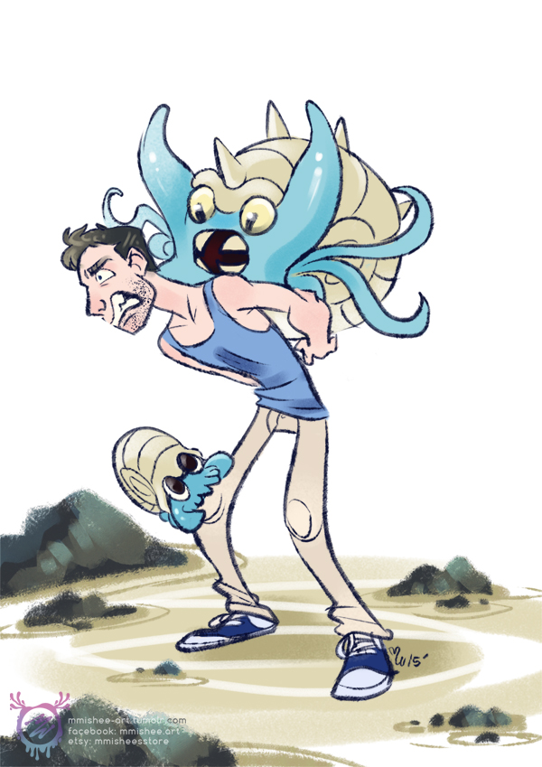 Justin's Water Pokemon - Omanyte and Omastar