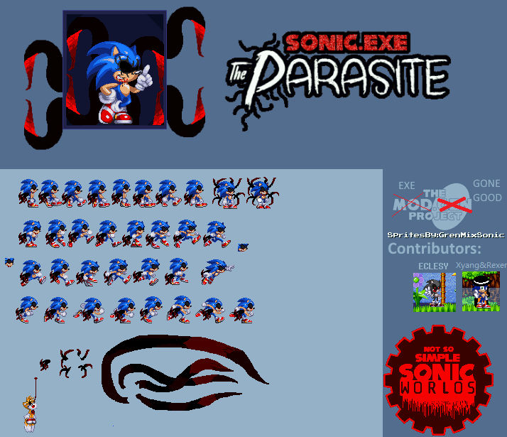 Sonic EXE Ver ModGEN Sprite - Sheet by aiakgsjs on DeviantArt
