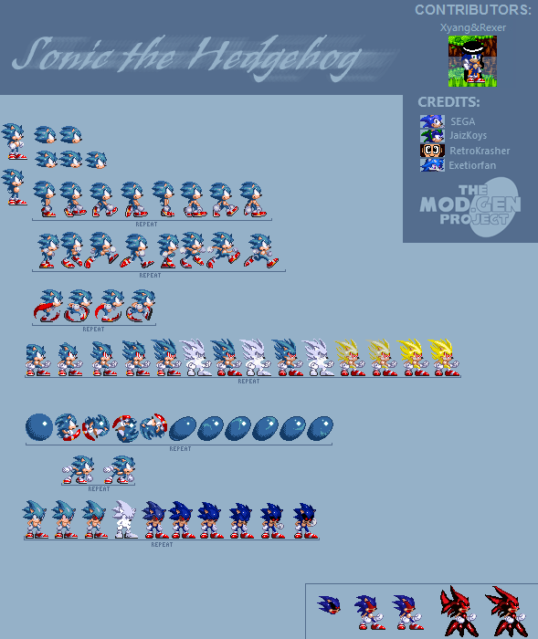 Fleetway Sonic Sprite Sheet by Xyang123456 on DeviantArt