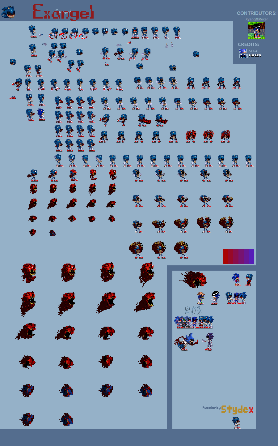 Sonic Modgen Original and Fixed Sprites Sheet by SonicFanSheet on DeviantArt