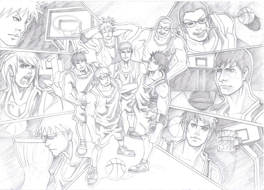 basketball team sketch by chenkl