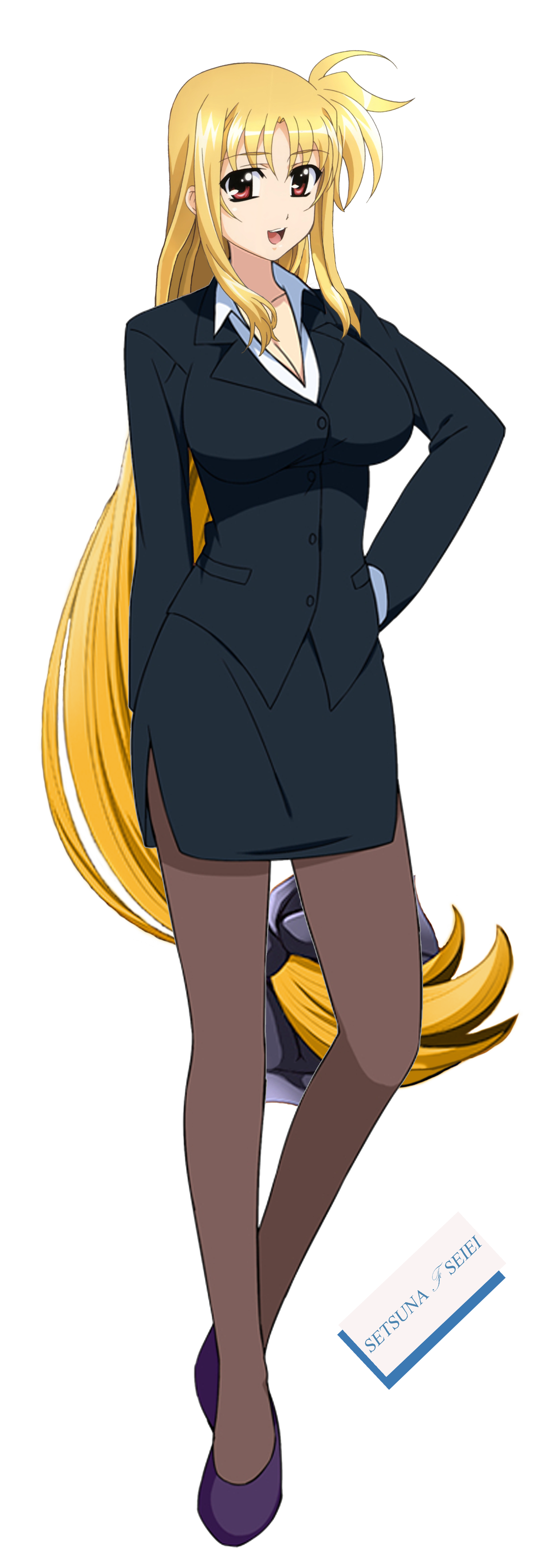 Testarossa Deviantart Fate Testarossa Work Clothes by setsumight on DeviantArt