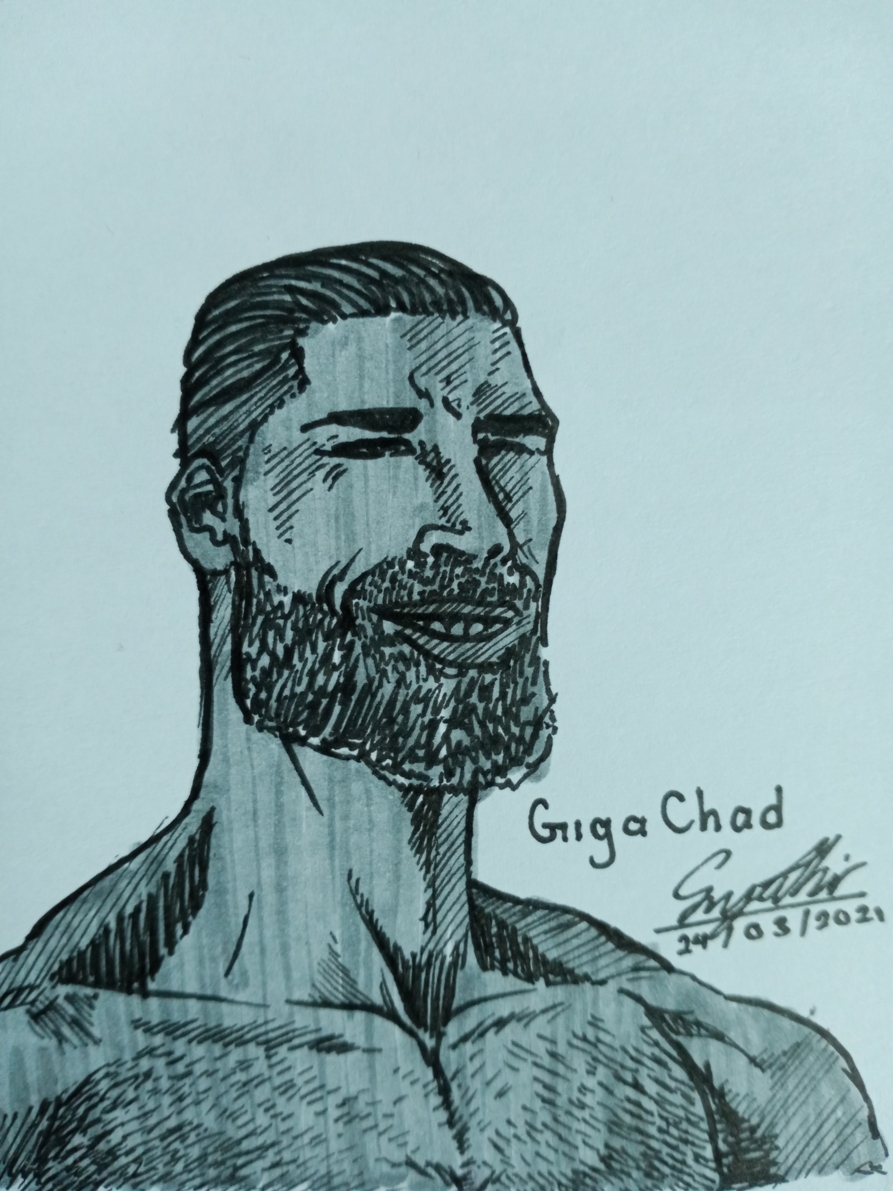 Giga chad by TOPAZOFCELESTETHE1ST on DeviantArt