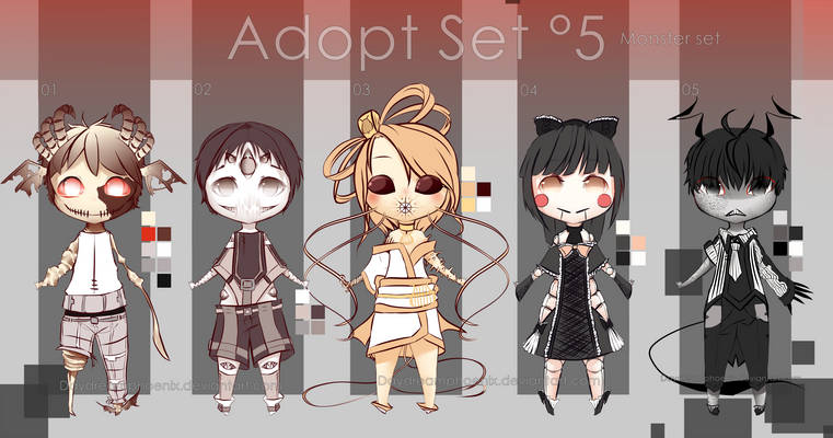 -ADOPT SET'5- CLOSED -Monster Set-