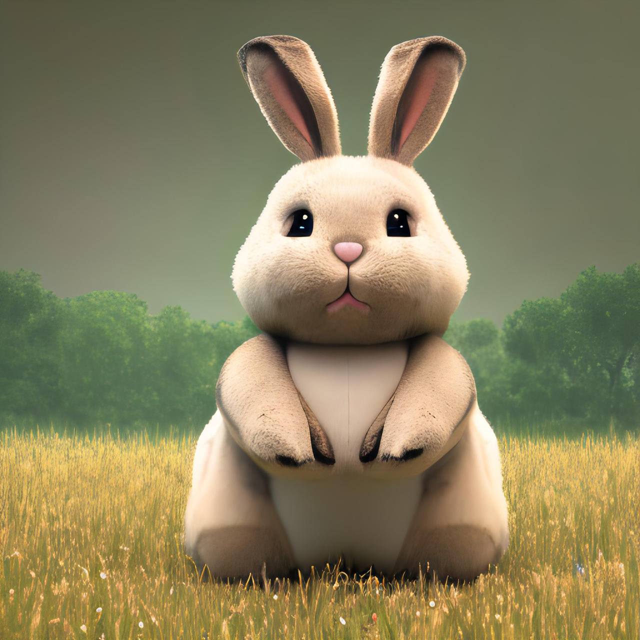 DreamUp Creation - Brown Bunny by BunnyworksStudio on DeviantArt