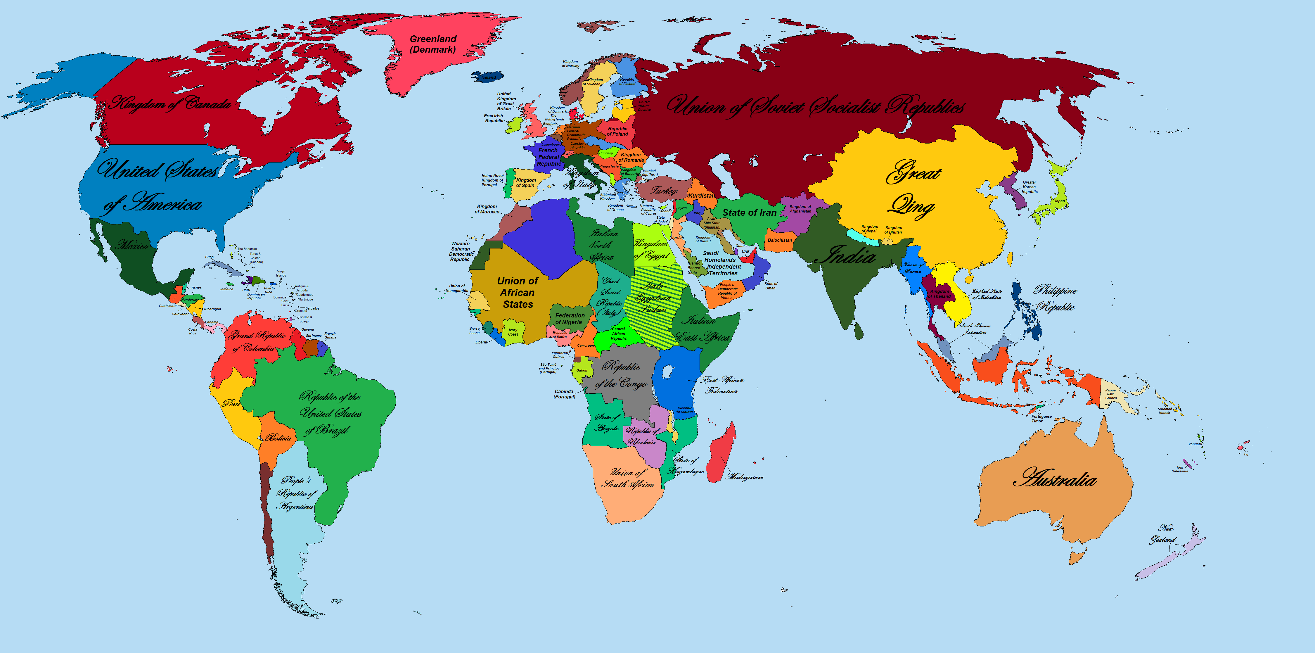 Политические карты будущего. Всемирная карта.