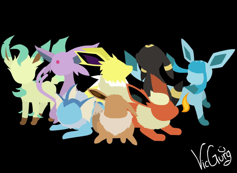 Eevee And The Eveelutions by VicGurg on DeviantArt