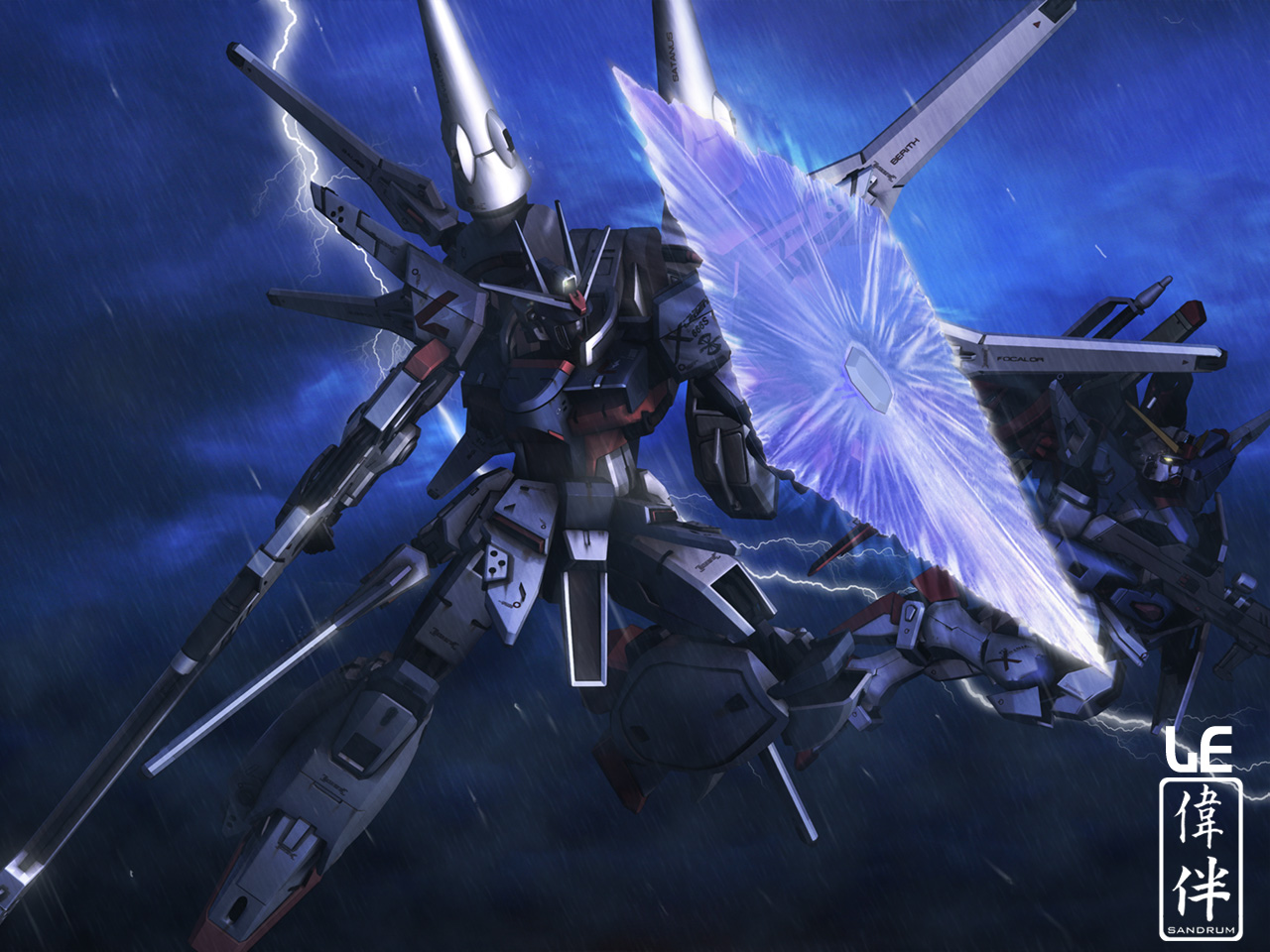 The Chase: Legend Gundam by sandrum